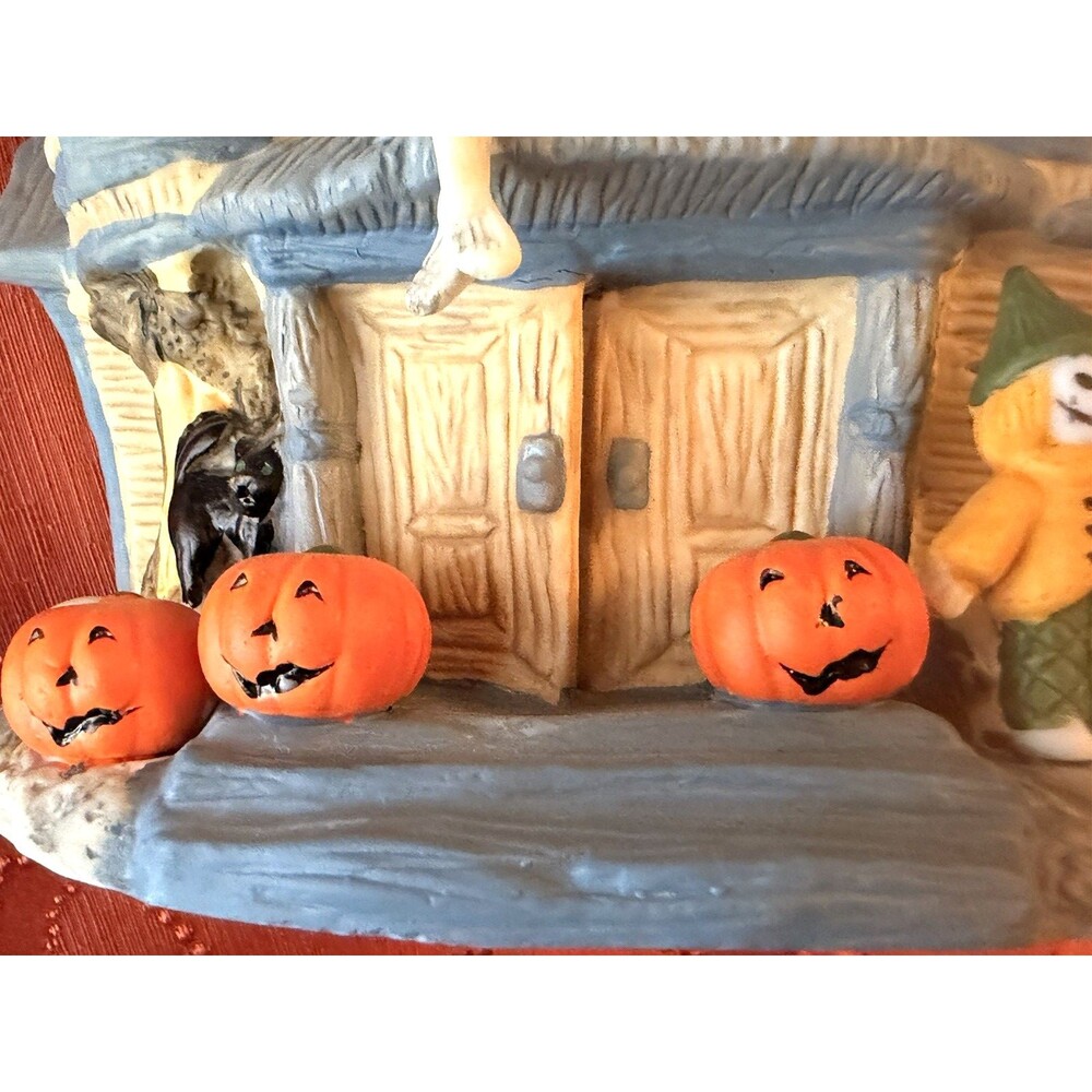 Haunted Halloween PartyLite Tea Light Candle Holder House P7311 W/ Box - Picture 8 of 11